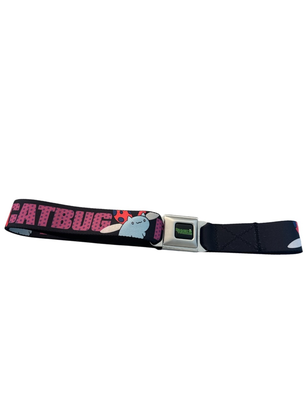 Buckle-Down Men’s Catbug Bravest Warrior Seat Belt Pant - Fully Adjustable